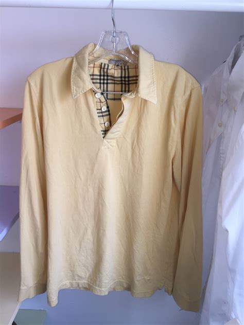 burberry long sleeve polo shirt|vintage Burberry long sleeve polo.